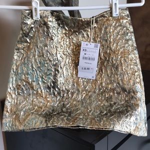Zara golden skirt